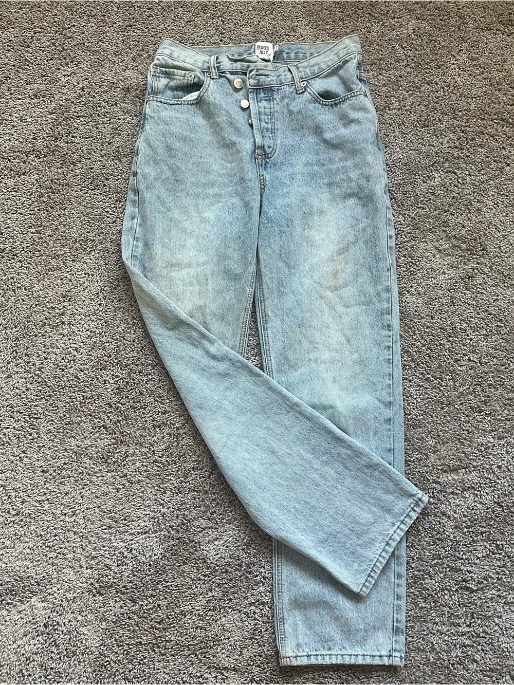Princess Polly Light Wash Straight Leg Jeans